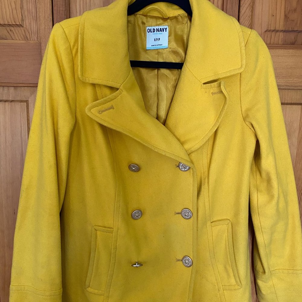 Old Navy Yellow Peacoat
